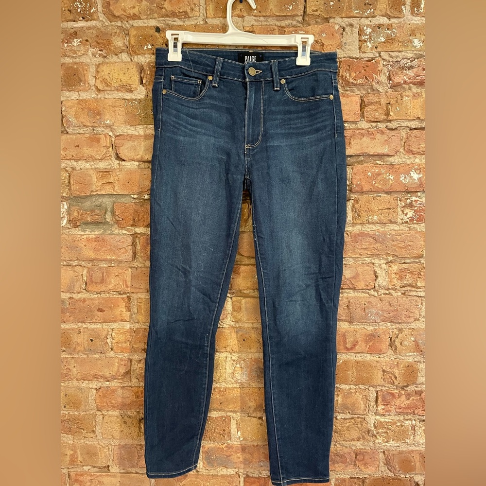 Paige Hoxton Ankle Skinny Jeans Dark Wash - 27